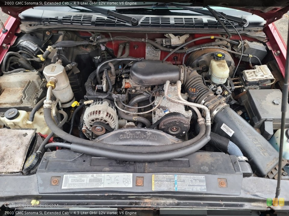 4.3 Liter OHV 12V Vortec V6 2003 GMC Sonoma Engine