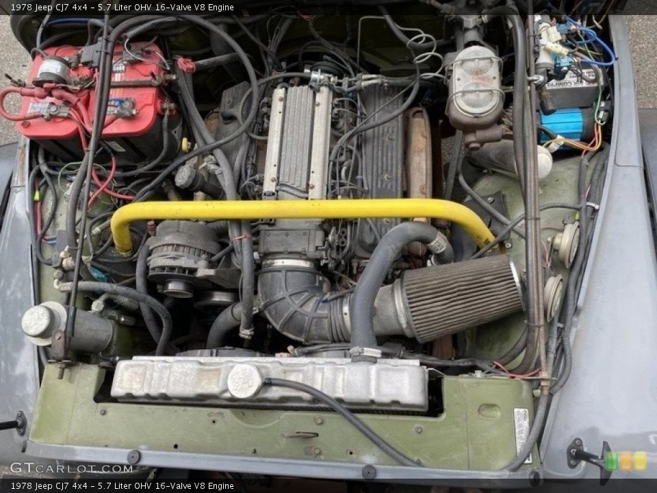 5.7 Liter OHV 16-Valve V8 Engine for the 1978 Jeep CJ7 #143513892