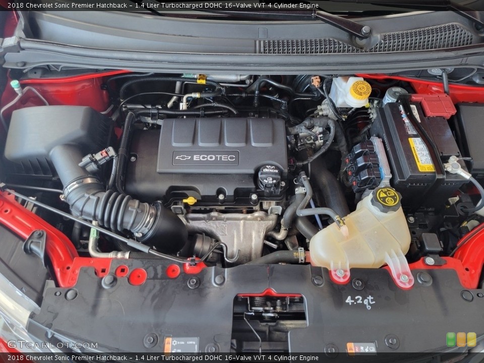 1.4 Liter Turbocharged DOHC 16-Valve VVT 4 Cylinder Engine for the 2018 Chevrolet Sonic #143532750
