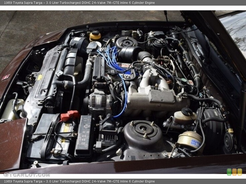3.0 Liter Turbocharged DOHC 24-Valve 7M-GTE Inline 6 Cylinder 1989 Toyota Supra Engine
