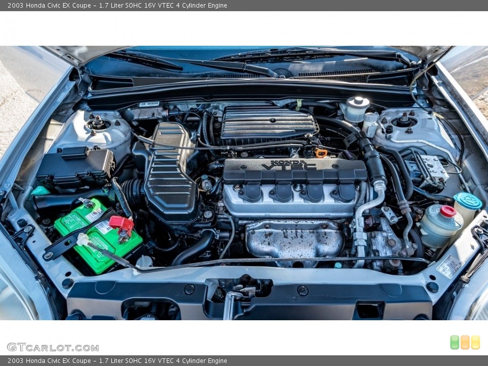 1.7 Liter SOHC 16V VTEC 4 Cylinder 2003 Honda Civic Engine
