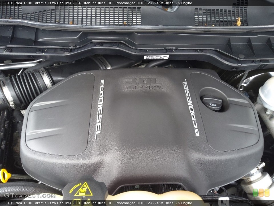 3.0 Liter EcoDiesel DI Turbocharged DOHC 24-Valve Diesel V6 2016 Ram 1500 Engine