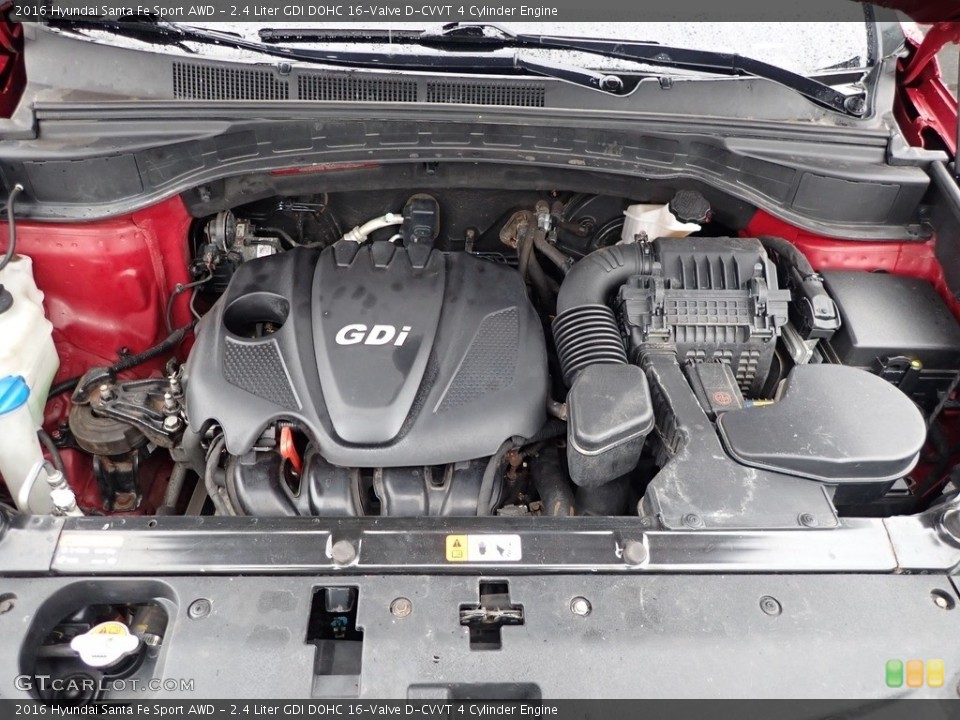 2.4 Liter GDI DOHC 16-Valve D-CVVT 4 Cylinder Engine for the 2016 Hyundai Santa Fe Sport #143676146