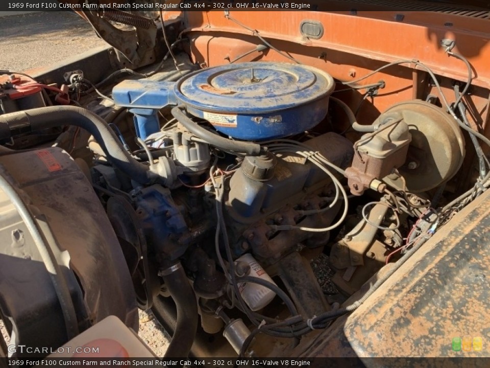 302 ci. OHV 16-Valve V8 Engine for the 1969 Ford F100 #143680698