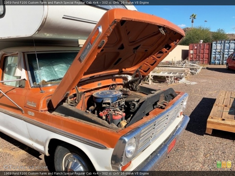 302 ci. OHV 16-Valve V8 Engine for the 1969 Ford F100 #143680872