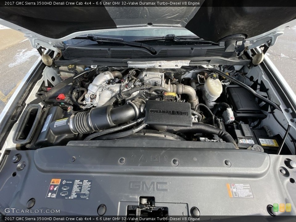 6.6 Liter OHV 32-Valve Duramax Turbo-Diesel V8 2017 GMC Sierra 3500HD Engine