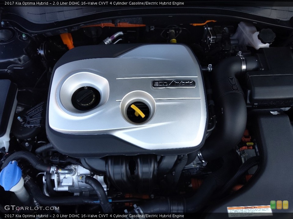 2.0 Liter DOHC 16-Valve CVVT 4 Cylinder Gasoline/Electric Hybrid 2017 Kia Optima Engine