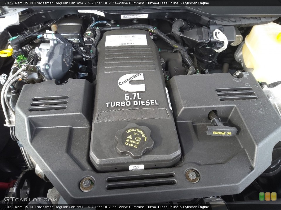 6.7 Liter OHV 24-Valve Cummins Turbo-Diesel inline 6 Cylinder Engine for the 2022 Ram 3500 #143776892