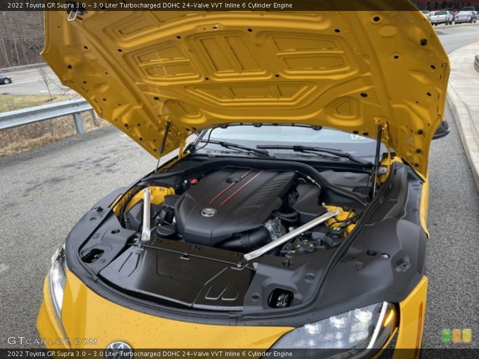 3.0 Liter Turbocharged DOHC 24-Valve VVT Inline 6 Cylinder 2022 Toyota GR Supra Engine