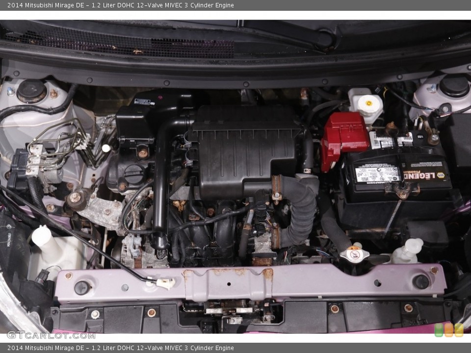 1.2 Liter DOHC 12-Valve MIVEC 3 Cylinder 2014 Mitsubishi Mirage Engine