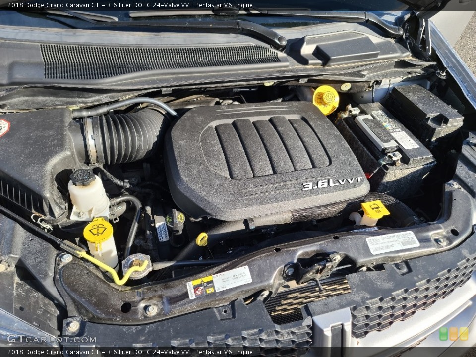 3.6 Liter DOHC 24-Valve VVT Pentastar V6 2018 Dodge Grand Caravan Engine