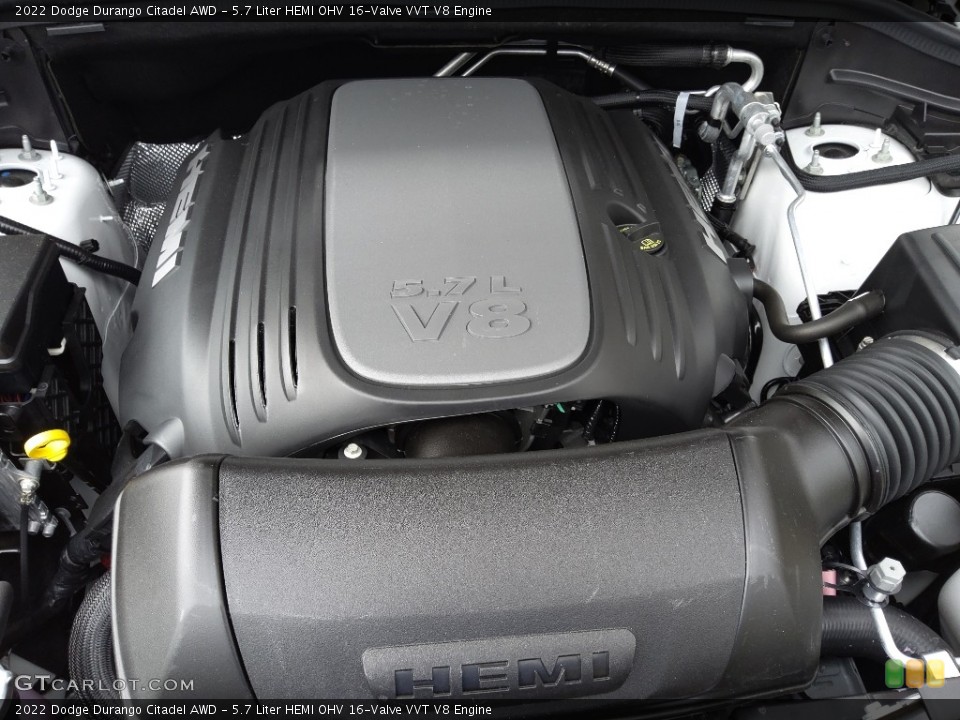 5.7 Liter HEMI OHV 16-Valve VVT V8 2022 Dodge Durango Engine