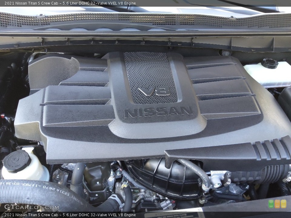 5.6 Liter DOHC 32-Valve VVEL V8 2021 Nissan Titan Engine