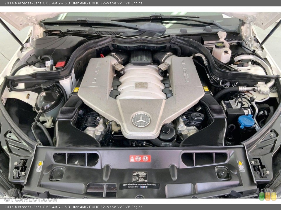 6.3 Liter AMG DOHC 32-Valve VVT V8 2014 Mercedes-Benz C Engine