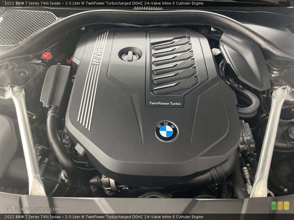 3.0 Liter M TwinPower Turbocharged DOHC 24-Valve Inline 6 Cylinder 2022 BMW 7 Series Engine