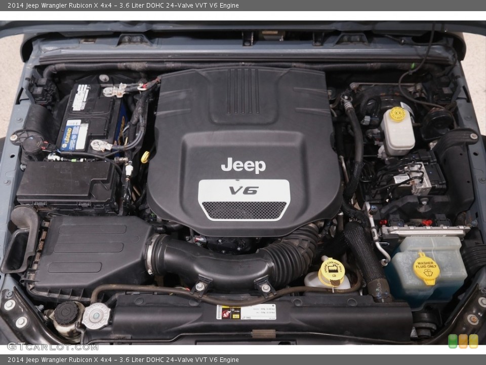 3.6 Liter DOHC 24-Valve VVT V6 2014 Jeep Wrangler Engine