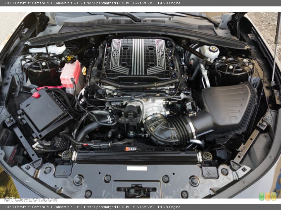 6.2 Liter Supercharged DI OHV 16-Valve VVT LT4 V8 2020 Chevrolet Camaro Engine