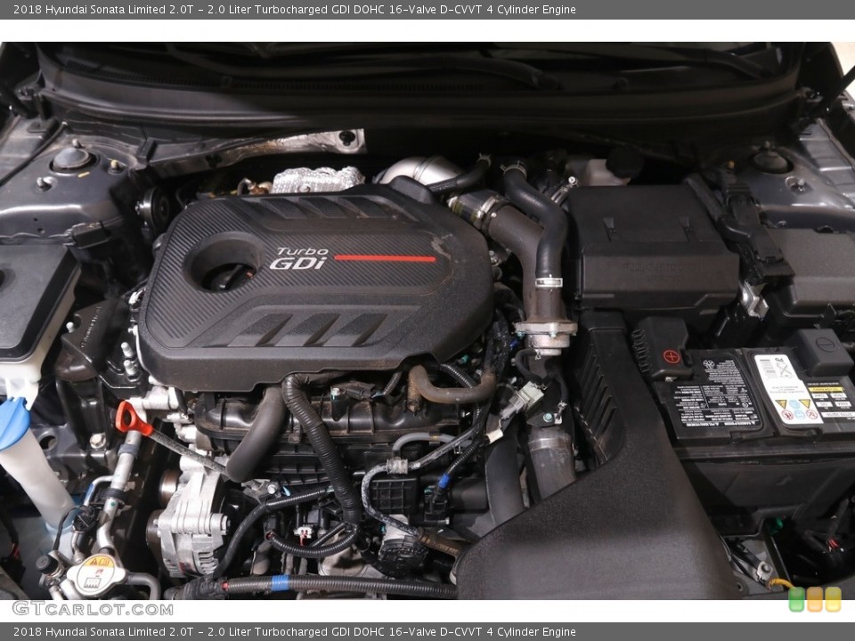 2.0 Liter Turbocharged GDI DOHC 16-Valve D-CVVT 4 Cylinder 2018 Hyundai Sonata Engine