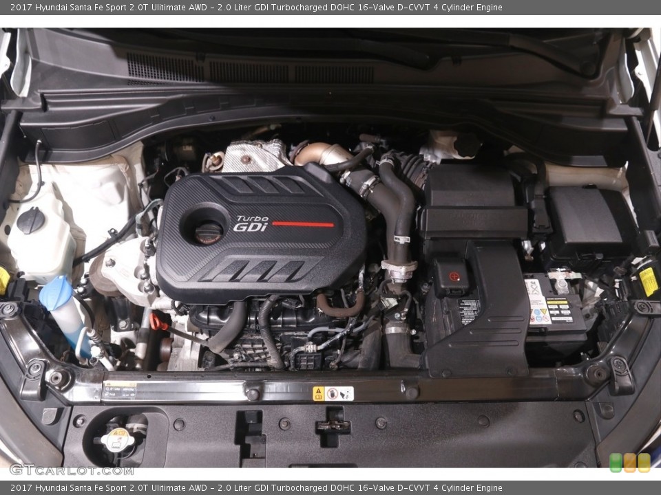 2.0 Liter GDI Turbocharged DOHC 16-Valve D-CVVT 4 Cylinder Engine for the 2017 Hyundai Santa Fe Sport #144312993