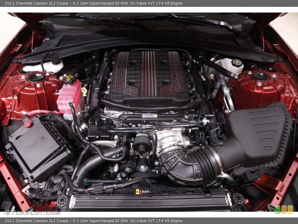 6.2 Liter Supercharged DI OHV 16-Valve VVT LT4 V8 2021 Chevrolet Camaro Engine