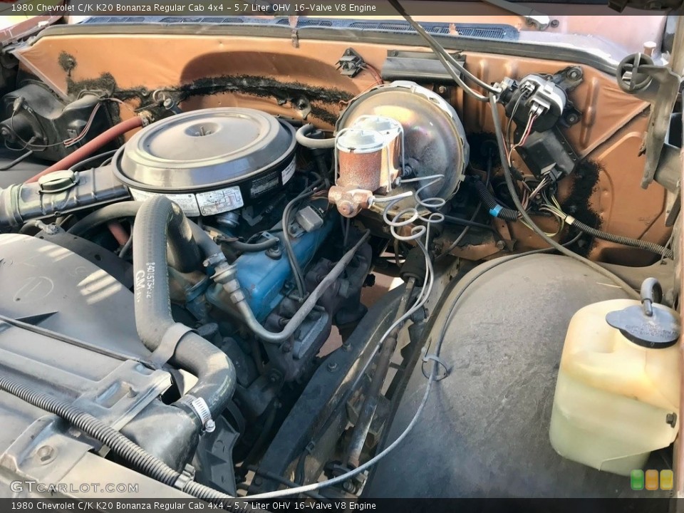 5.7 Liter OHV 16-Valve V8 Engine for the 1980 Chevrolet C/K #144351482