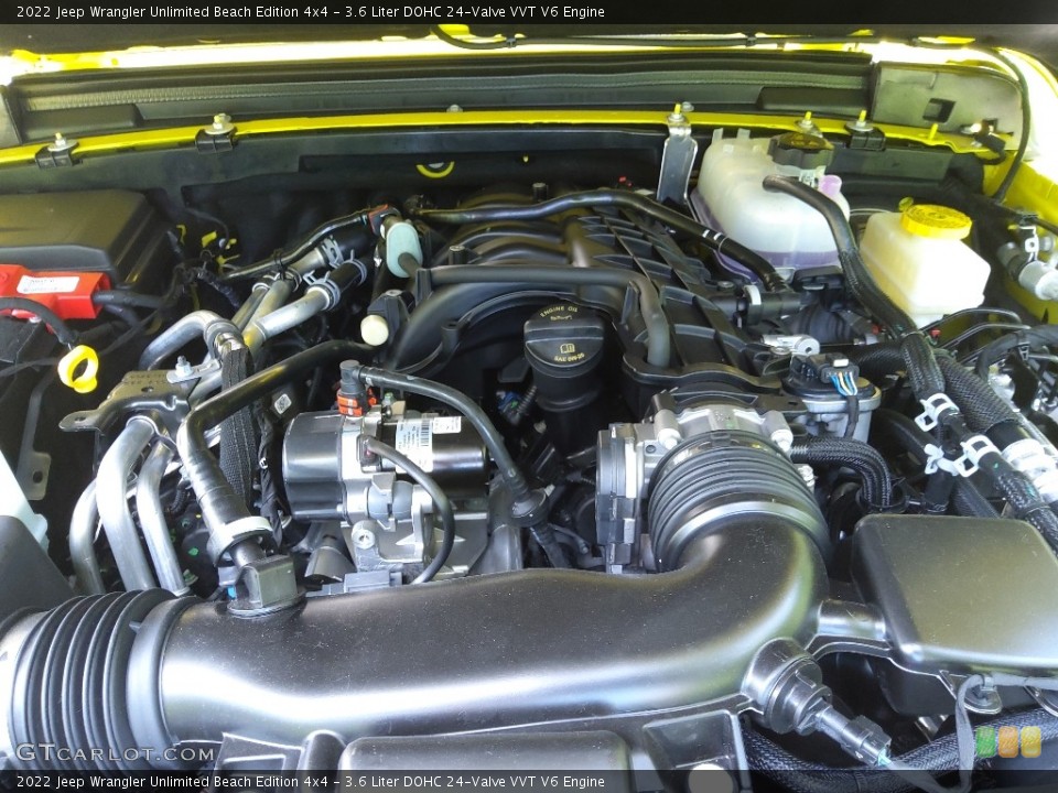 3.6 Liter DOHC 24-Valve VVT V6 2022 Jeep Wrangler Unlimited Engine