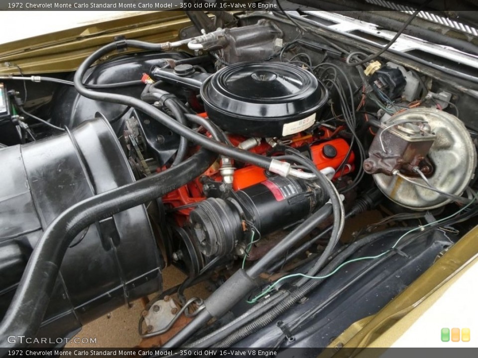 350 cid OHV 16-Valve V8 Engine for the 1972 Chevrolet Monte Carlo #144437949