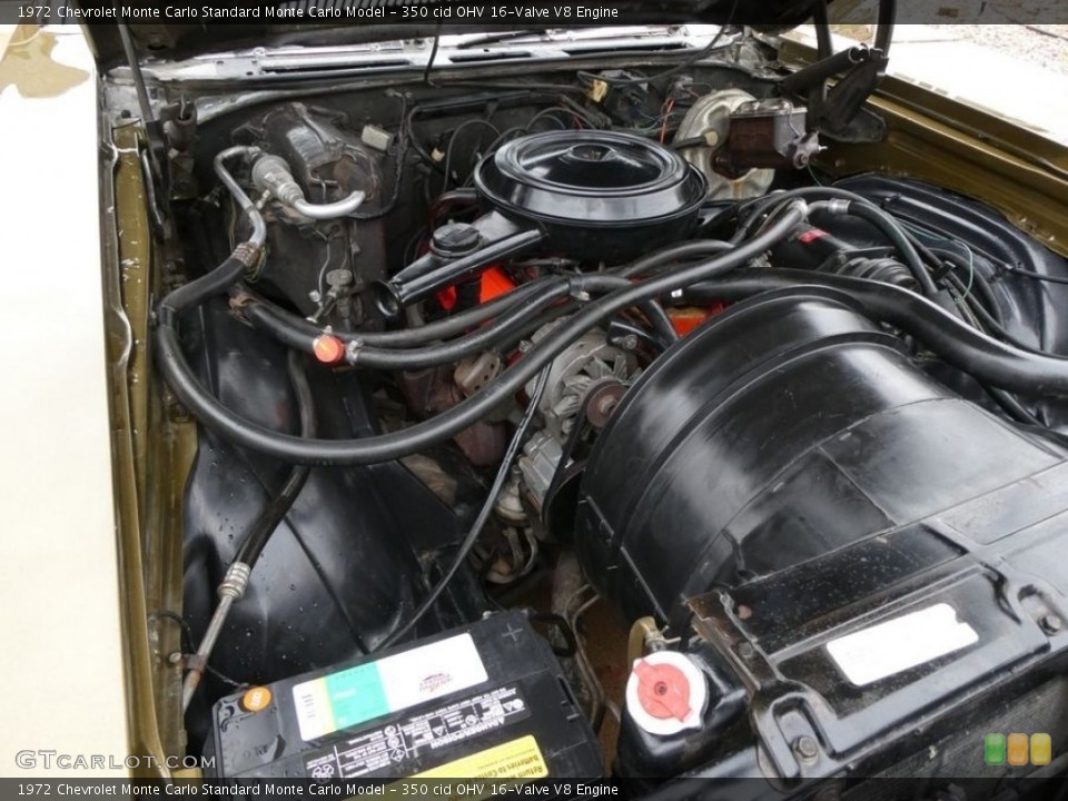 350 cid OHV 16-Valve V8 Engine for the 1972 Chevrolet Monte Carlo #144437967