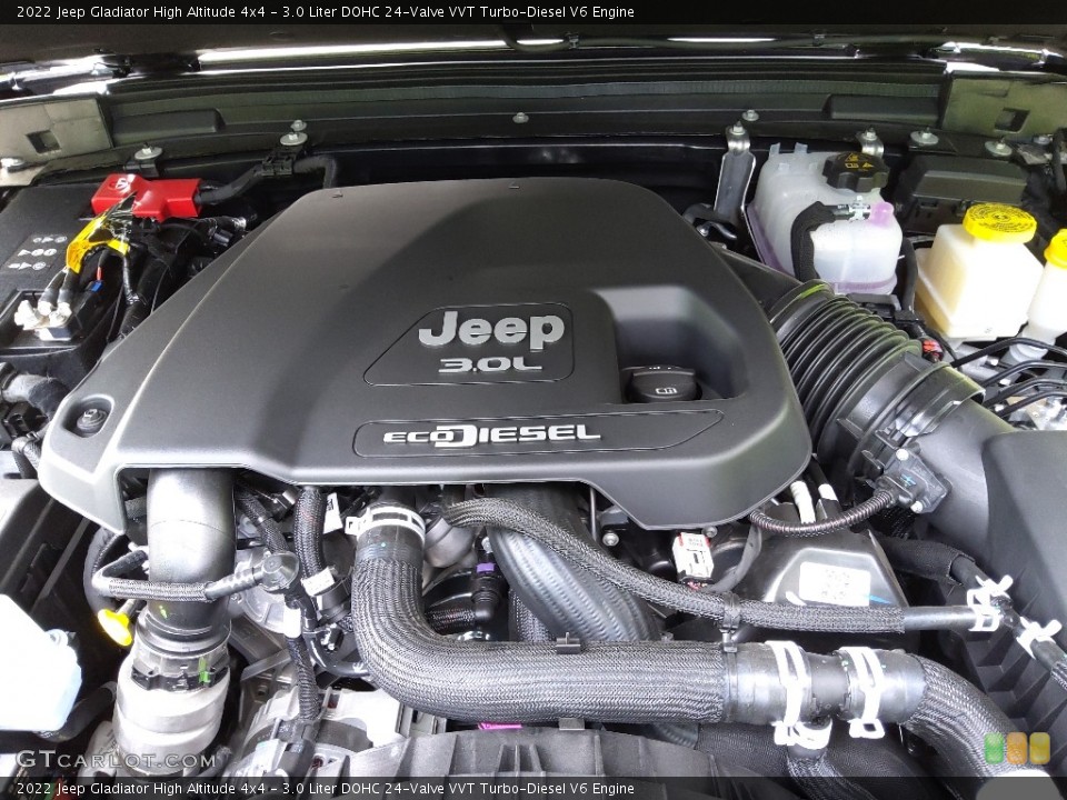 3.0 Liter DOHC 24-Valve VVT Turbo-Diesel V6 2022 Jeep Gladiator Engine