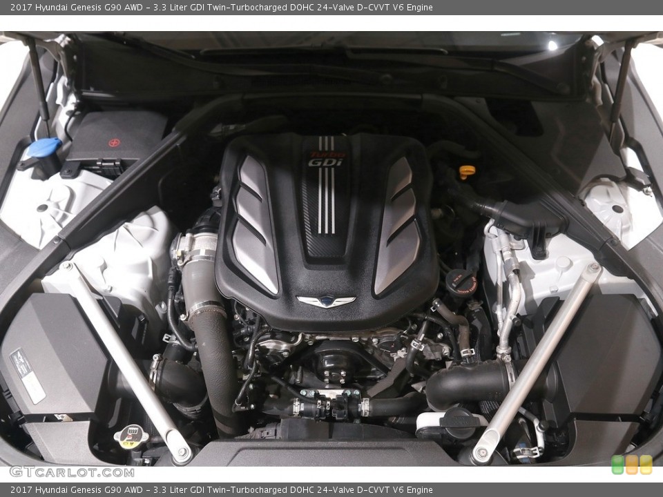 3.3 Liter GDI Twin-Turbocharged DOHC 24-Valve D-CVVT V6 Engine for the 2017 Hyundai Genesis #144516225