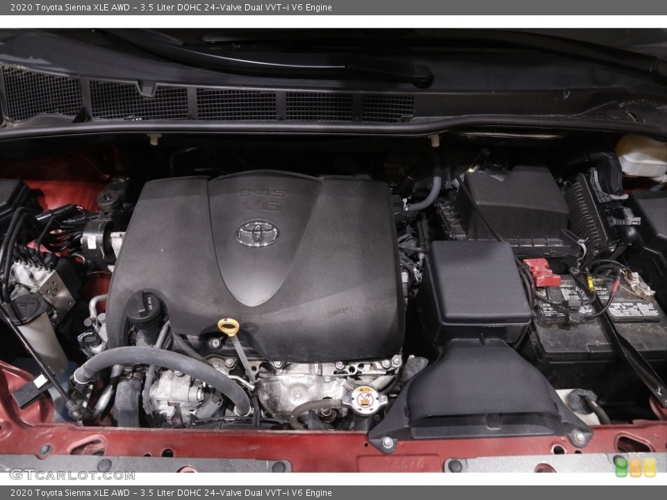 3.5 Liter DOHC 24-Valve Dual VVT-i V6 2020 Toyota Sienna Engine