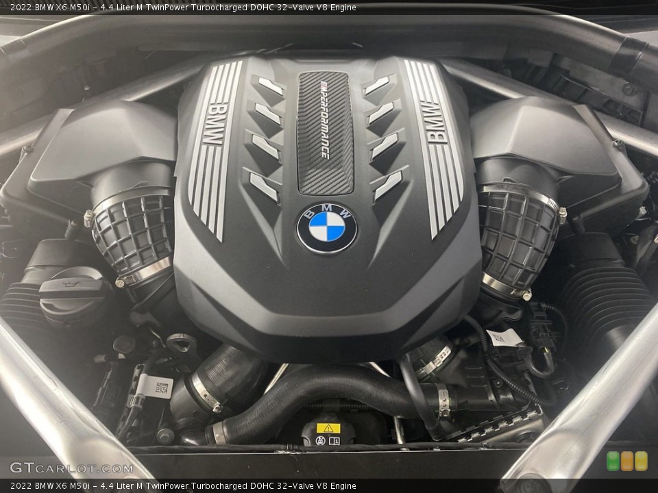 4.4 Liter M TwinPower Turbocharged DOHC 32-Valve V8 2022 BMW X6 Engine