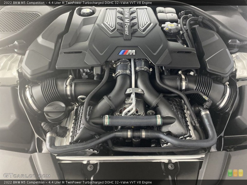 4.4 Liter M TwinPower Turbocharged DOHC 32-Valve VVT V8 2022 BMW M5 Engine