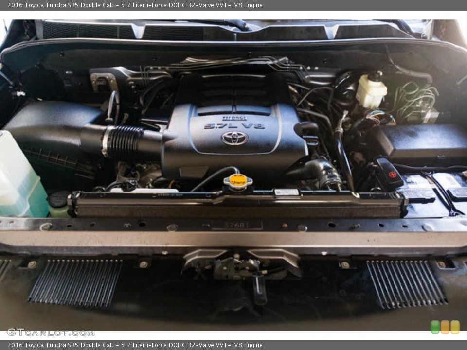 5.7 Liter i-Force DOHC 32-Valve VVT-i V8 2016 Toyota Tundra Engine