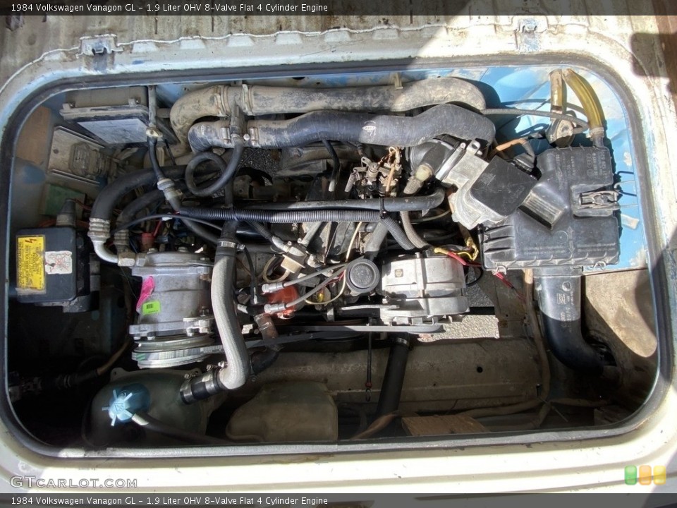 1.9 Liter OHV 8-Valve Flat 4 Cylinder 1984 Volkswagen Vanagon Engine