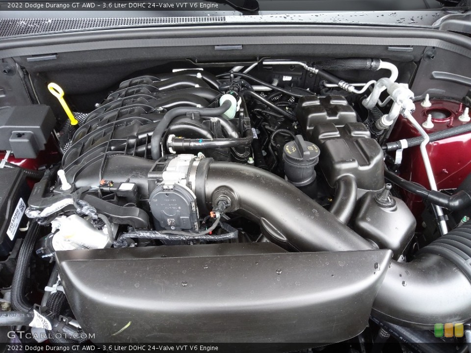 3.6 Liter DOHC 24-Valve VVT V6 2022 Dodge Durango Engine