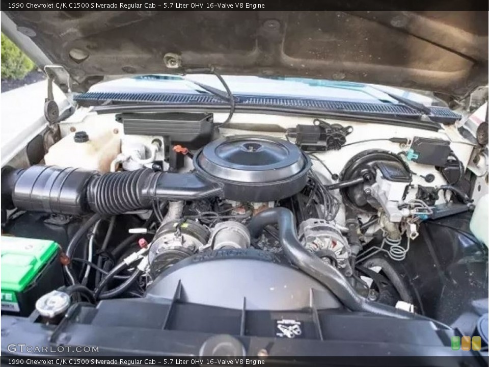 5.7 Liter OHV 16-Valve V8 1990 Chevrolet C/K Engine