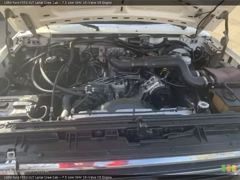 7.5 Liter OHV 16-Valve V8 1989 Ford F350 Engine