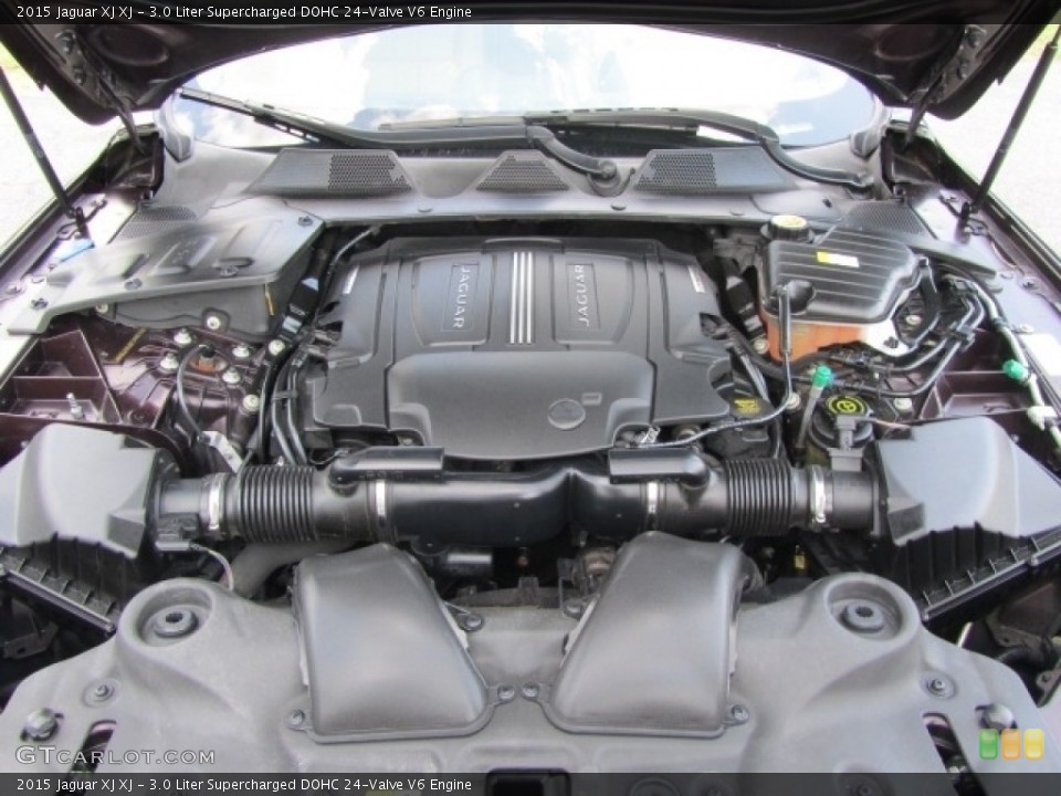 3.0 Liter Supercharged DOHC 24-Valve V6 2015 Jaguar XJ Engine