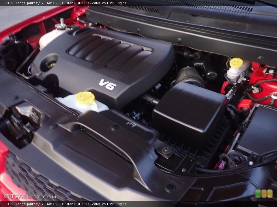 3.6 Liter DOHC 24-Valve VVT V6 2019 Dodge Journey Engine