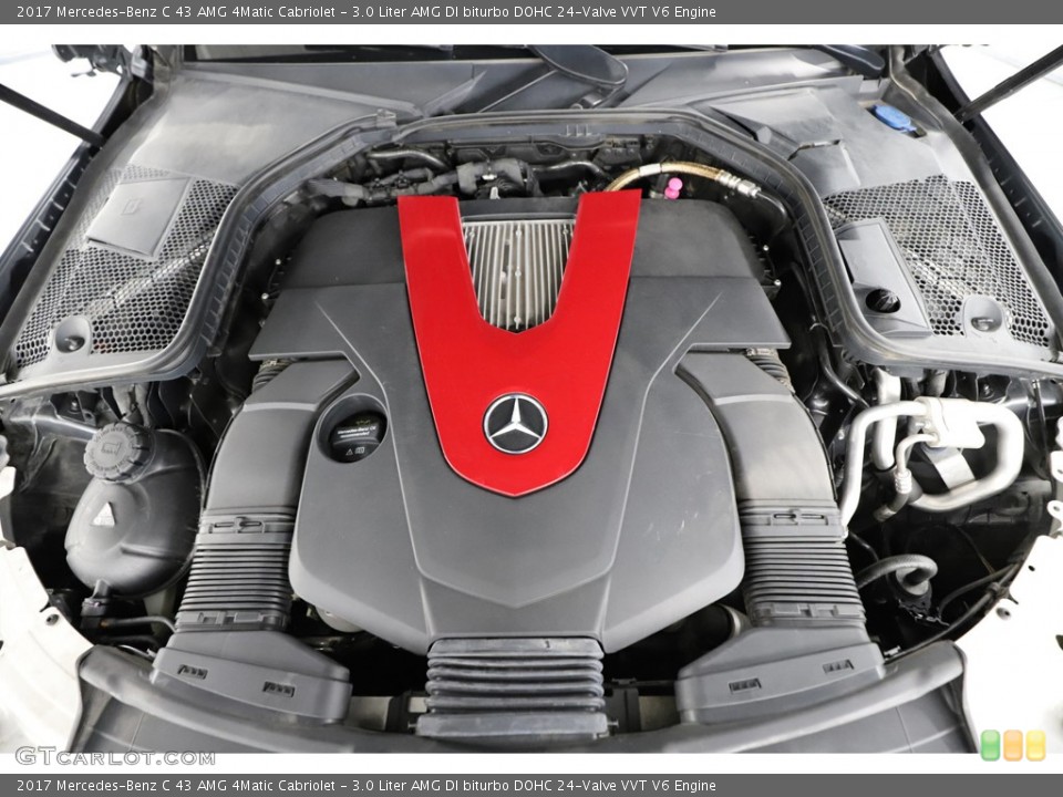 3.0 Liter AMG DI biturbo DOHC 24-Valve VVT V6 2017 Mercedes-Benz C Engine