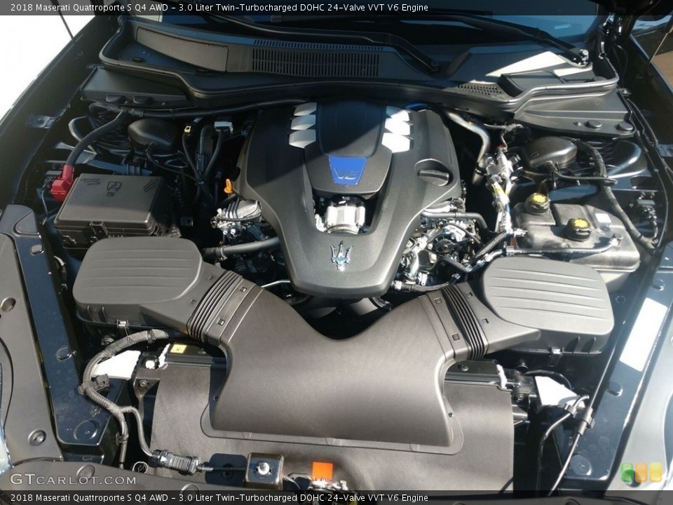 3.0 Liter Twin-Turbocharged DOHC 24-Valve VVT V6 2018 Maserati Quattroporte Engine