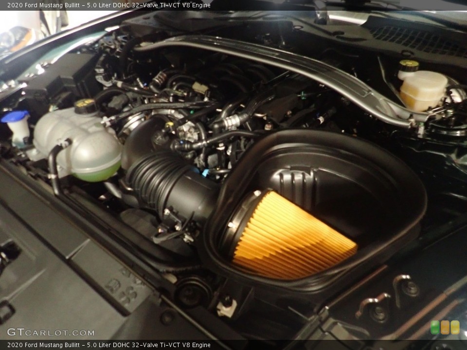 5.0 Liter DOHC 32-Valve Ti-VCT V8 2020 Ford Mustang Engine