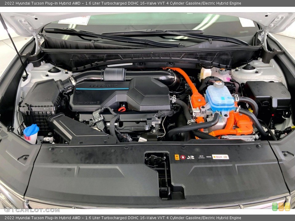 1.6 Liter Turbocharged DOHC 16-Valve VVT 4 Cylinder Gasoline/Electric Hybrid 2022 Hyundai Tucson Engine