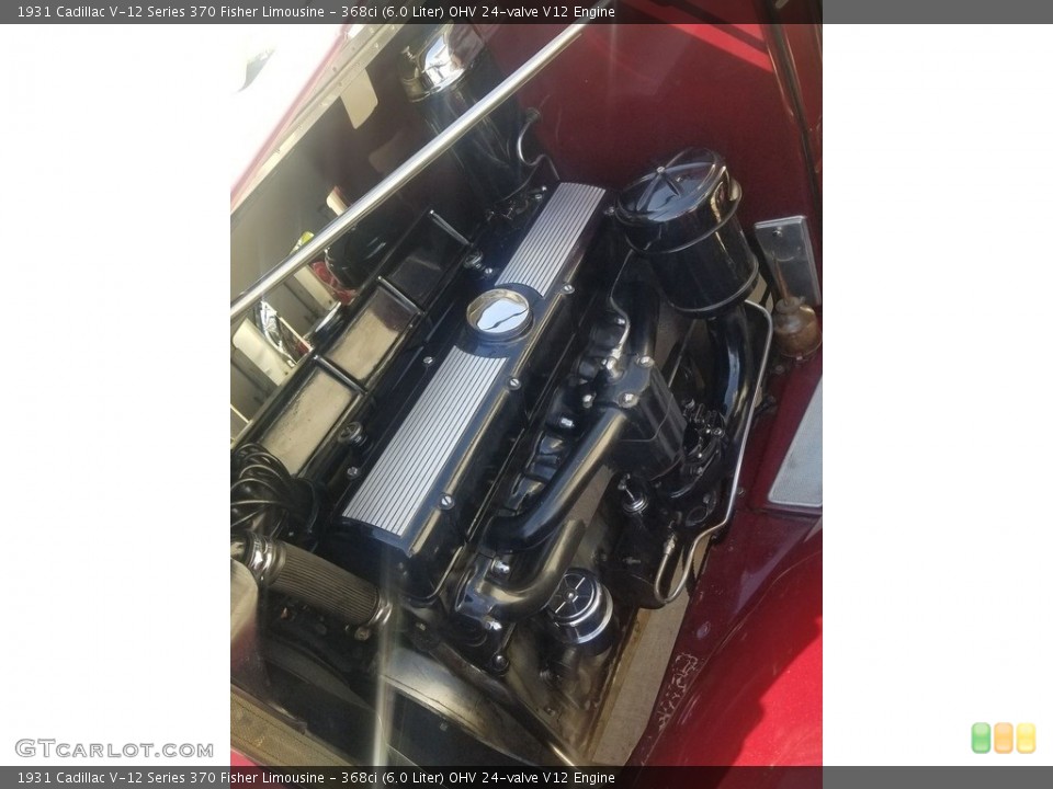 368ci (6.0 Liter) OHV 24-valve V12 1931 Cadillac V-12 Engine