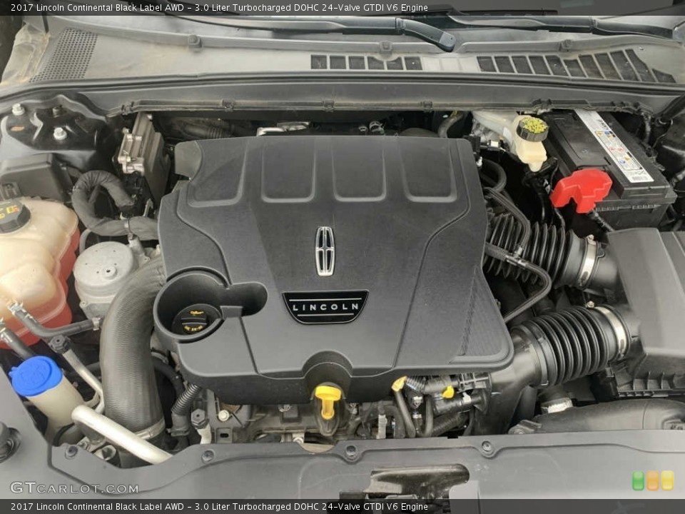 3.0 Liter Turbocharged DOHC 24-Valve GTDI V6 2017 Lincoln Continental Engine