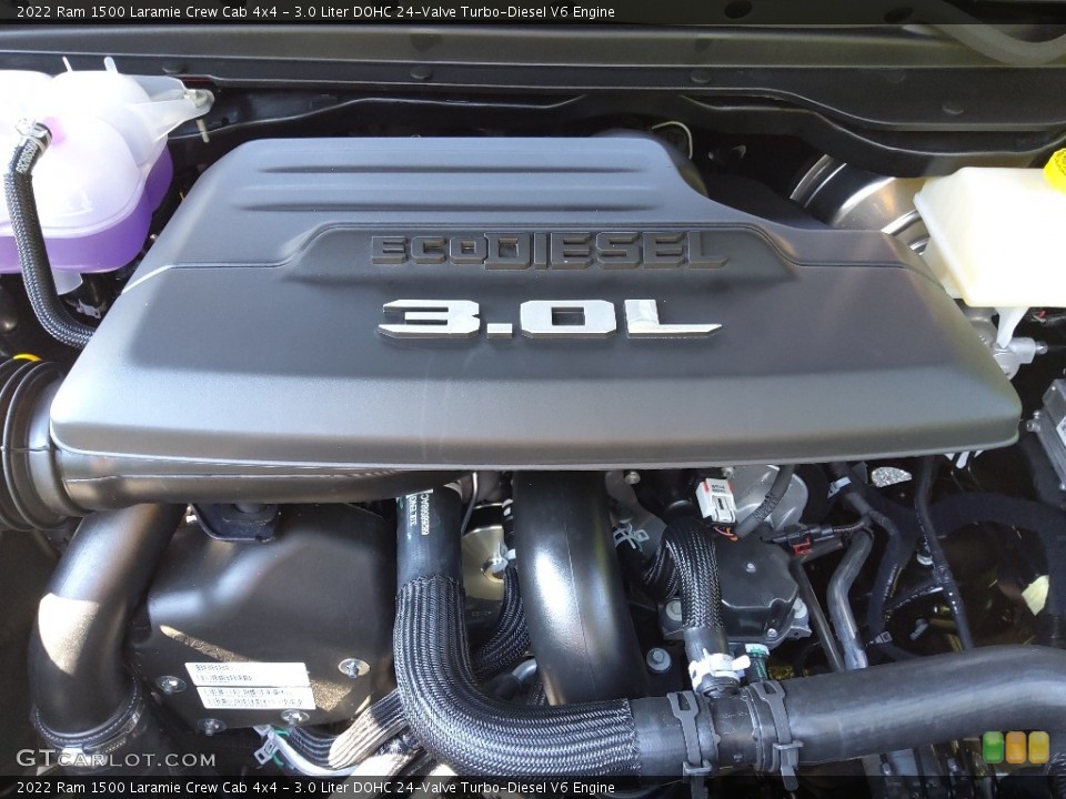 3.0 Liter DOHC 24-Valve Turbo-Diesel V6 2022 Ram 1500 Engine