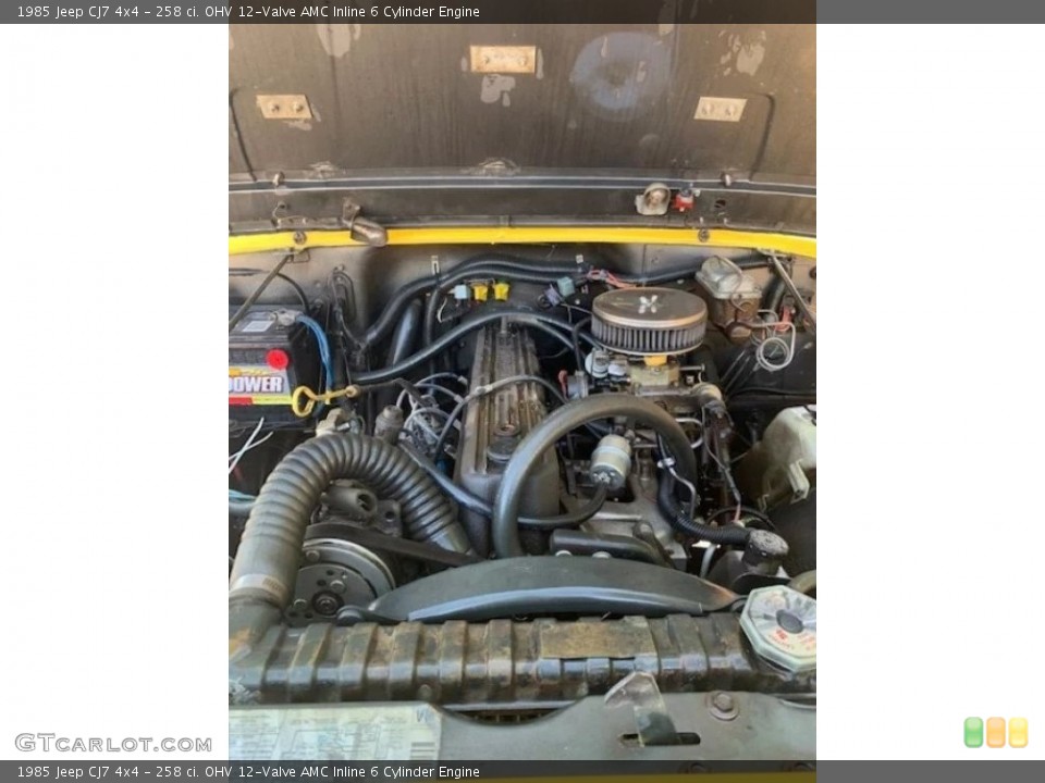 258 ci. OHV 12-Valve AMC Inline 6 Cylinder Engine for the 1985 Jeep CJ7 #144904471