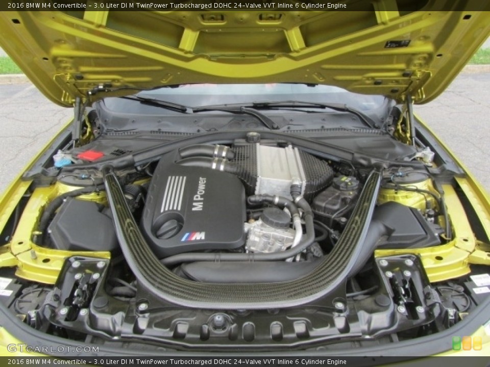3.0 Liter DI M TwinPower Turbocharged DOHC 24-Valve VVT Inline 6 Cylinder 2016 BMW M4 Engine