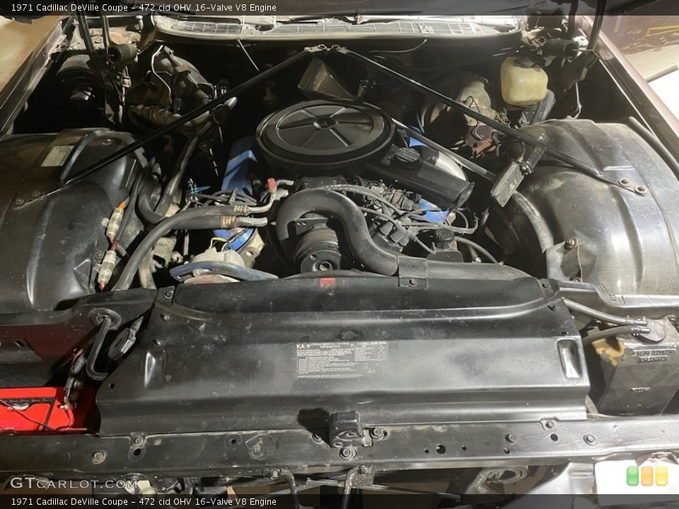472 cid OHV 16-Valve V8 1971 Cadillac DeVille Engine